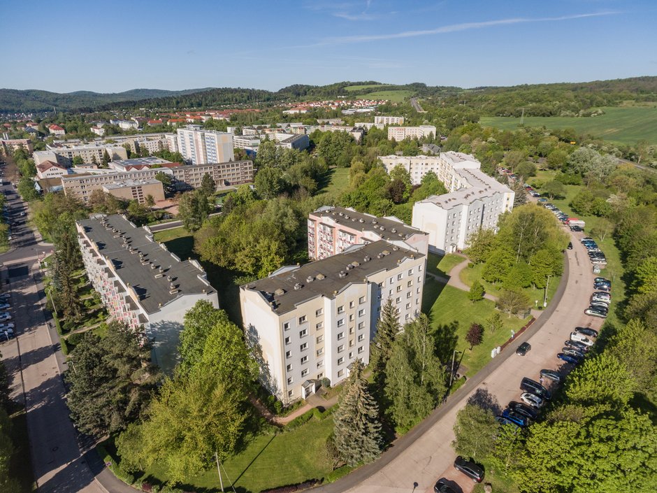 Übersicht über das Wohngebiet in der Eisenach Nordstadt